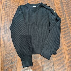 H&M Charcoal Ribbed Knit Sweater